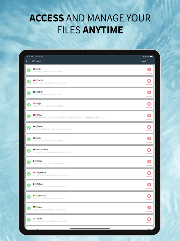 BigVoicy - Speech Synthesizer iPad screenshot 3 - Utilities app