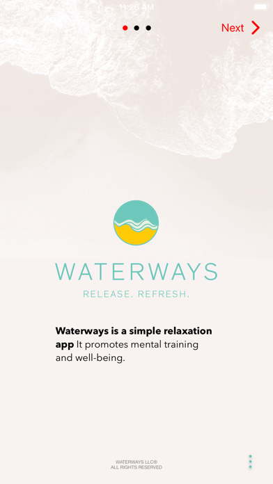 Waterways Relaxation App Screenshot