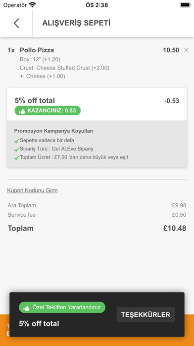 Pizza Bari Gainsborough Screenshot