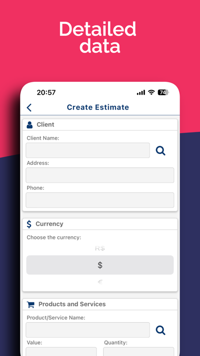 Receipt Creator & Estimate App Screenshot