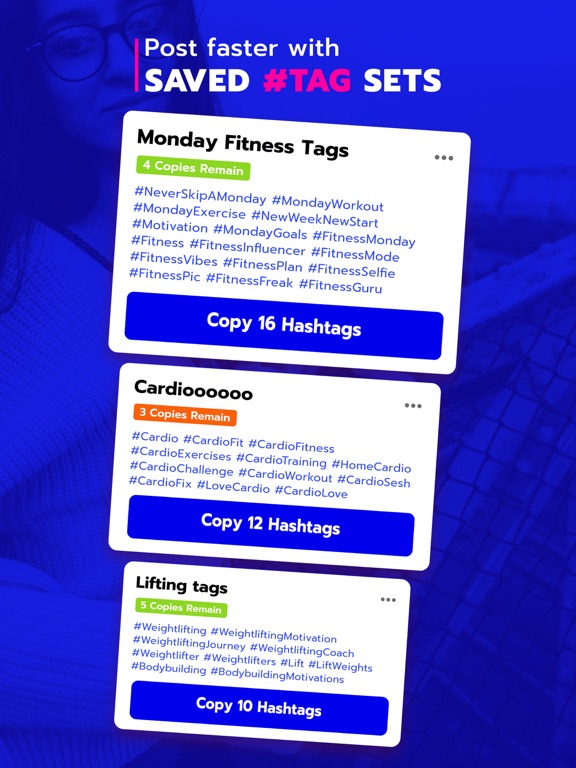 Screenshot #6 pour Fitness Hashtags App