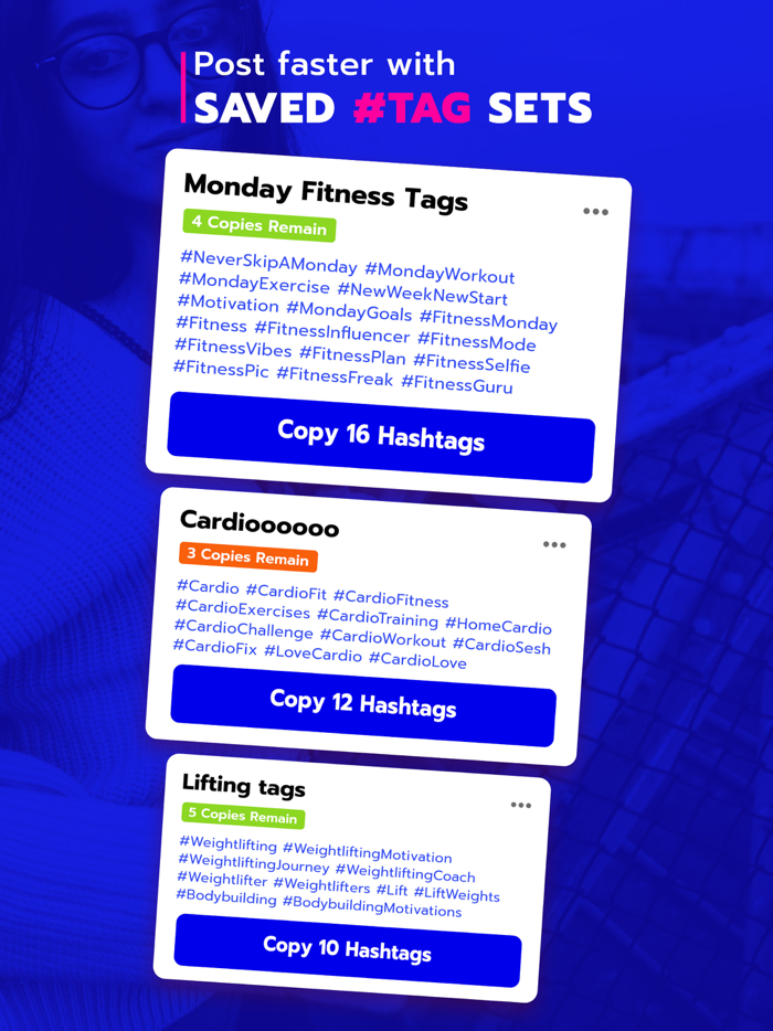 Fitness Hashtags App
