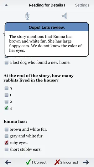 Reading for Details I screenshot 1