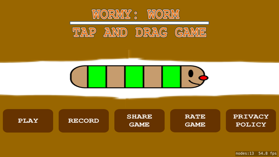 #1. Wormy: Worm Tap and Drag Game (iOS) Podle: Daniel Agustinus