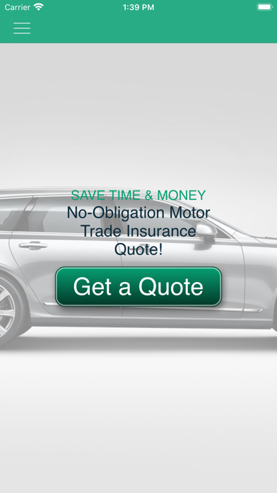 Quote Motor Trade Insurance UK Screenshot