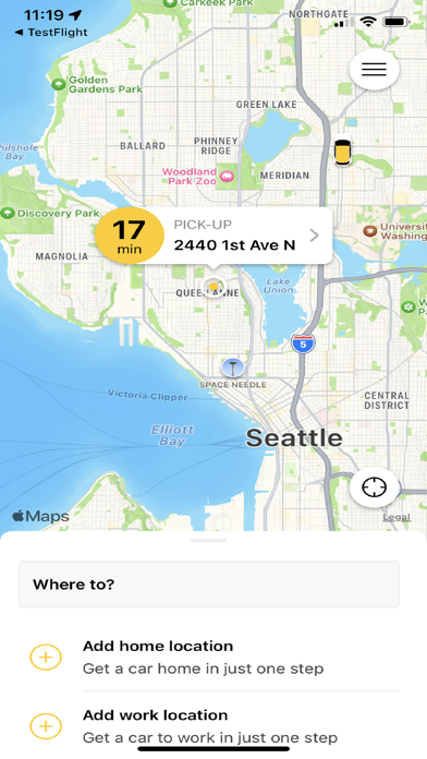 Seattle Yellow Cab. Screenshot