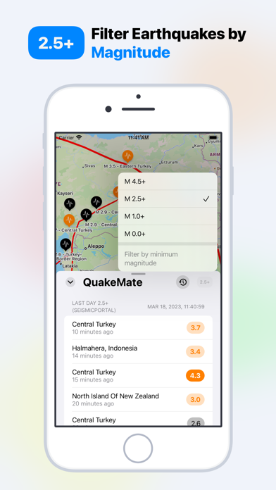 QuakeMate: Track Earthquakes Screenshot