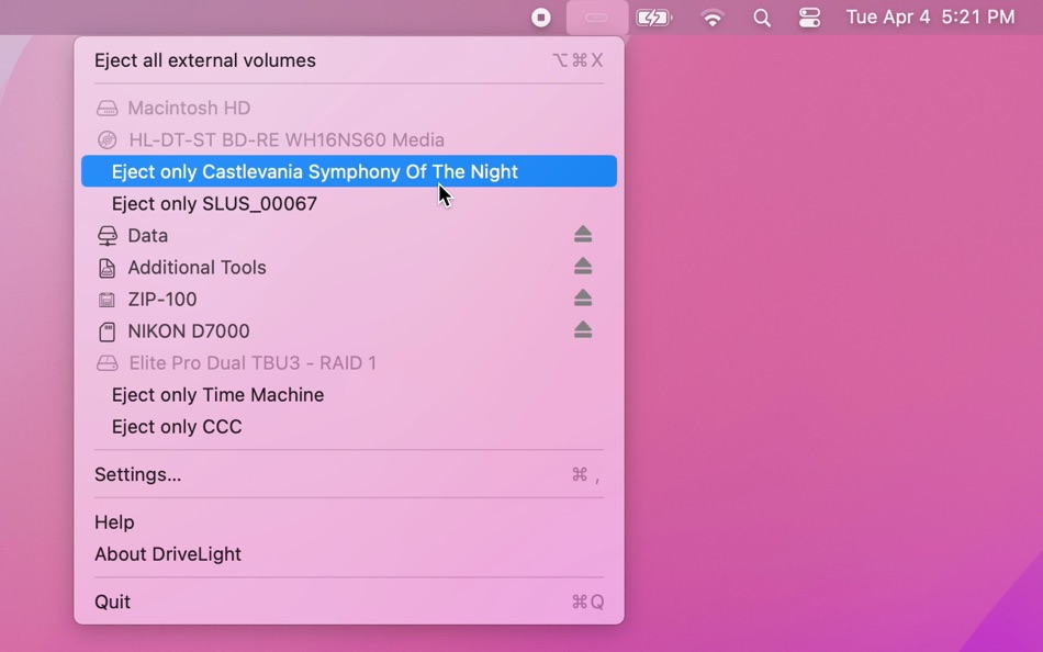 #7. DriveLight (macOS) Podle: TTKB, LLC