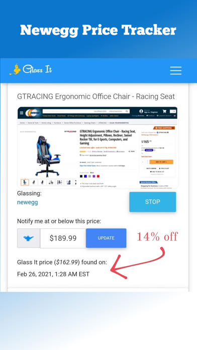 Price History Tracker Glass It Screenshot