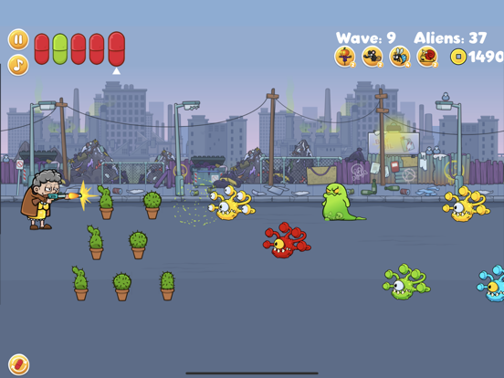 Granny Pills: Defend Cactuses iPad app afbeelding 1