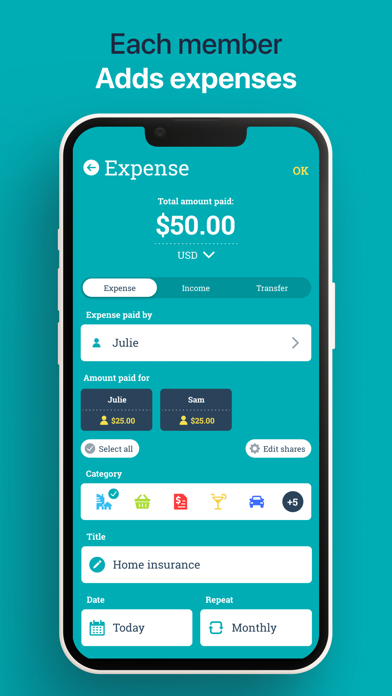 Sesterce – Split expenses Screenshot