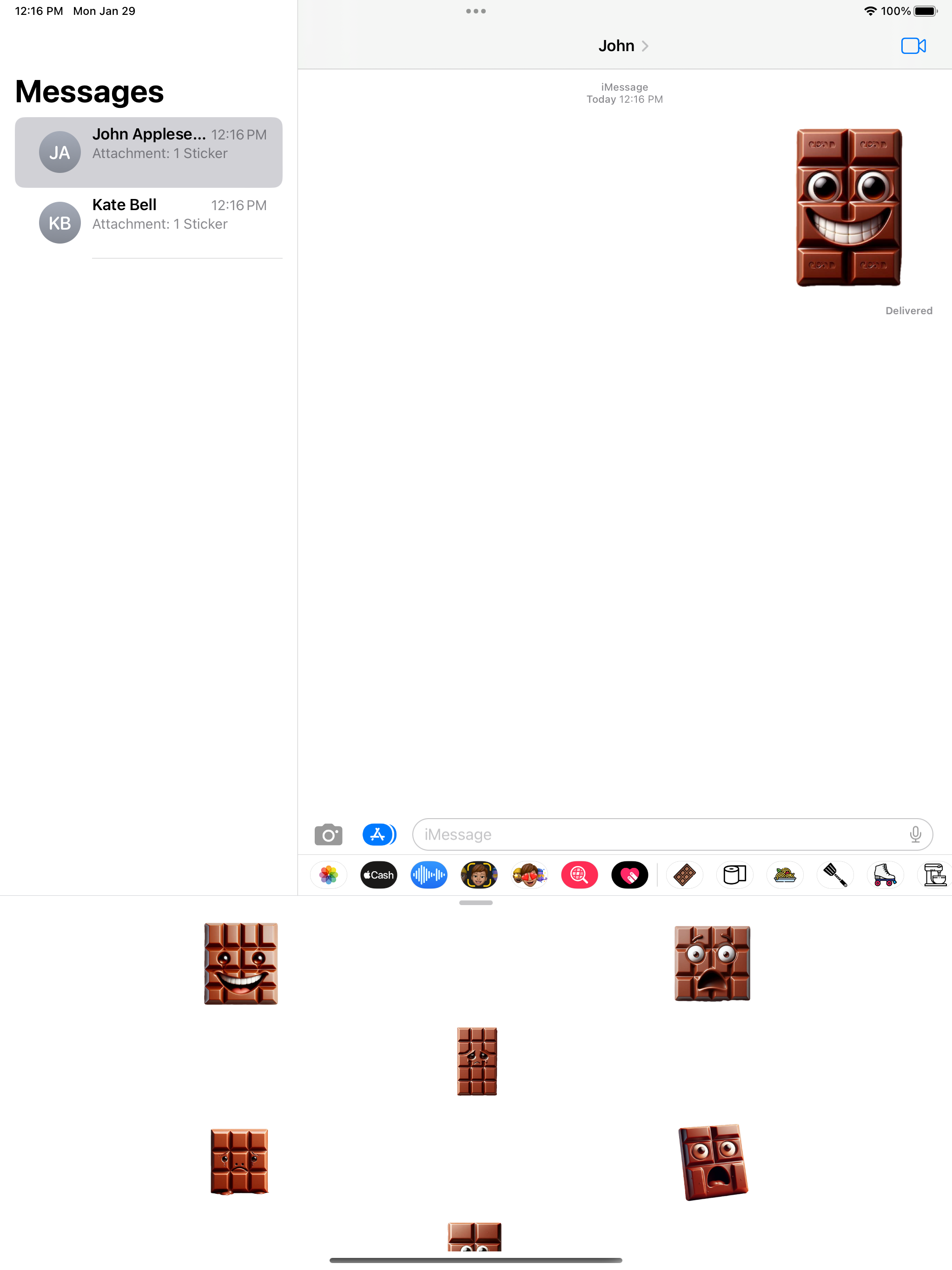 Chocolate Bar Stickers