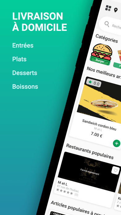 2 Eat : Livraison de repas Screenshot