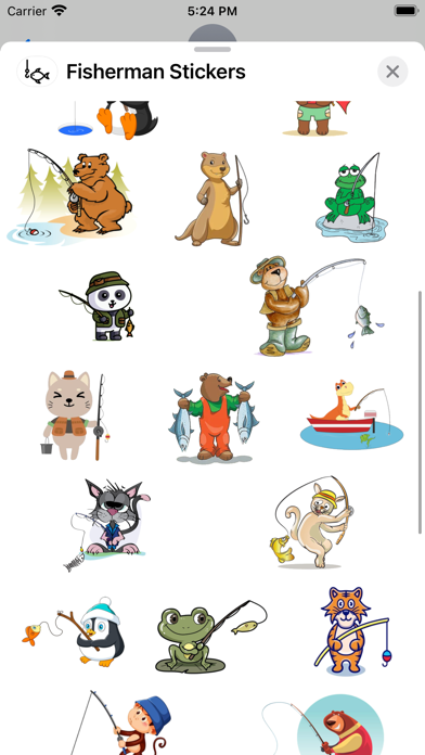 Screenshot #2 pour Fisherman Stickers