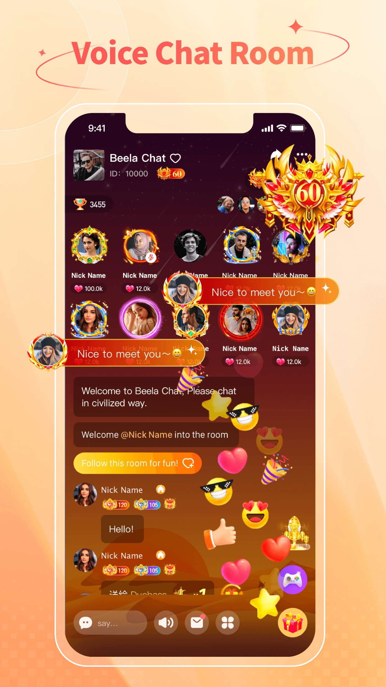 Beela Chat -Voice Chat Rooms