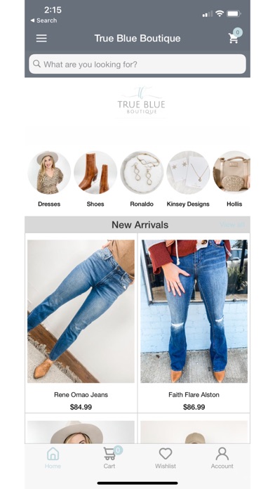 True Blue Boutique Screenshot