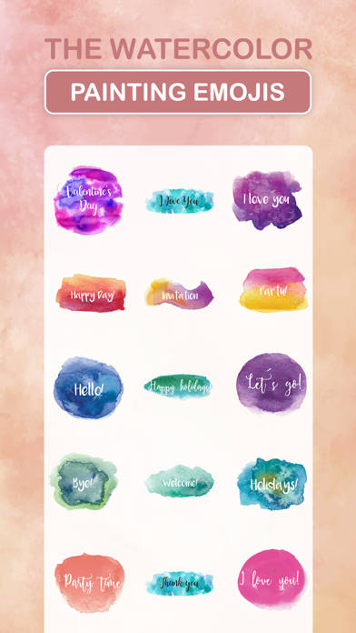 The Watercolor Painting Emojis Screenshot