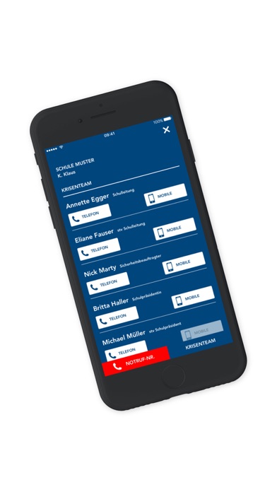 Notfall-App für Schulen Screenshot