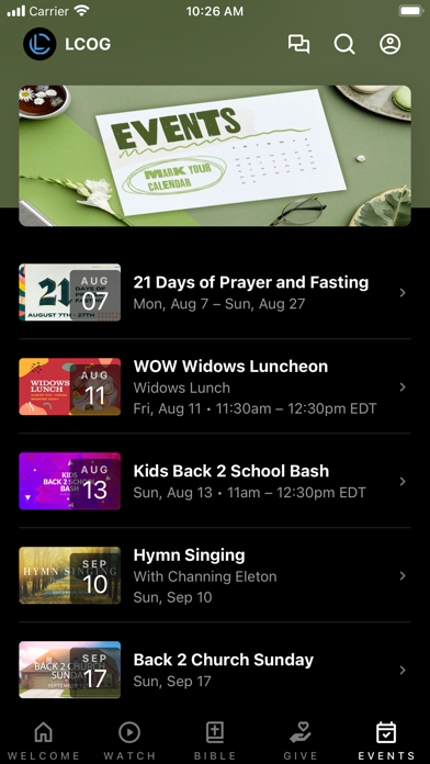 LaFayette Church of God Screenshot