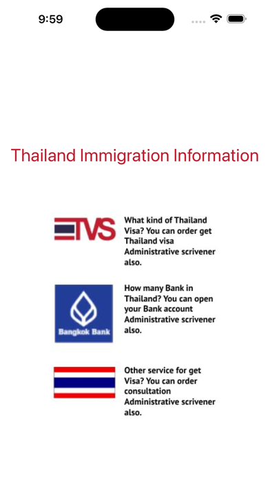 TVS-Thailand Visa Services Screenshot
