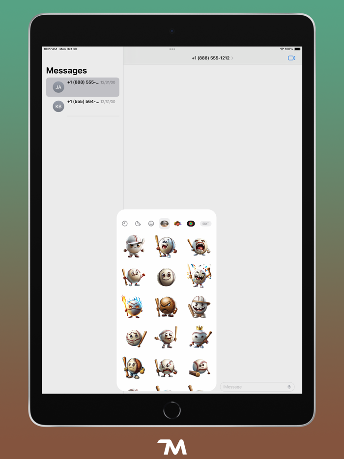 Baseball Faces Stickers