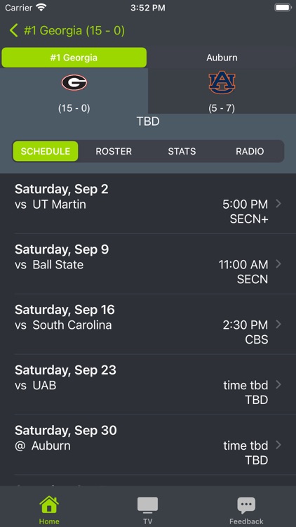 SEC Football Scores and Radio