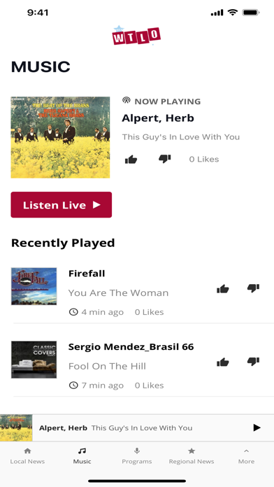 WTLO Radio Screenshot