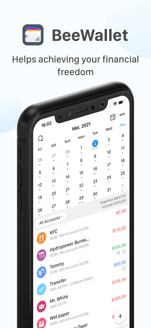 ‎BeeWallet - Account Tracker Screenshot