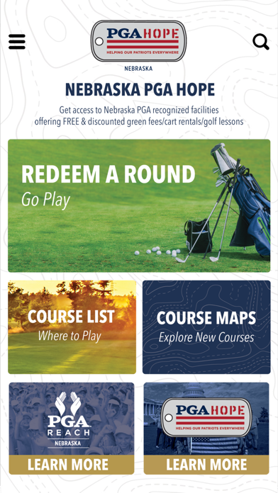 Nebraska PGA Hope Golf Pass Screenshot