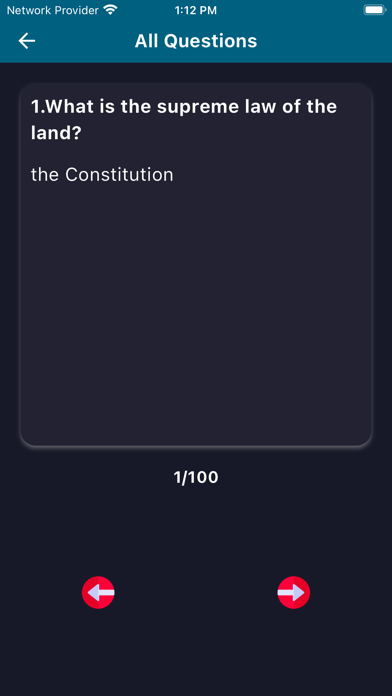 US Citizenship Test 2024. Screenshot
