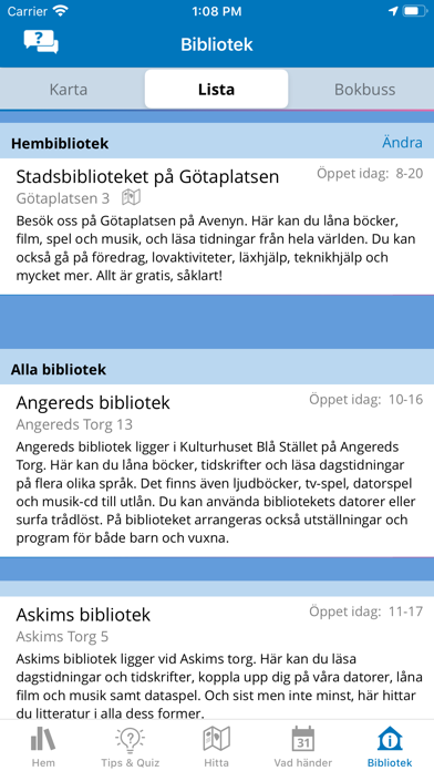 Biblioteket Screenshot