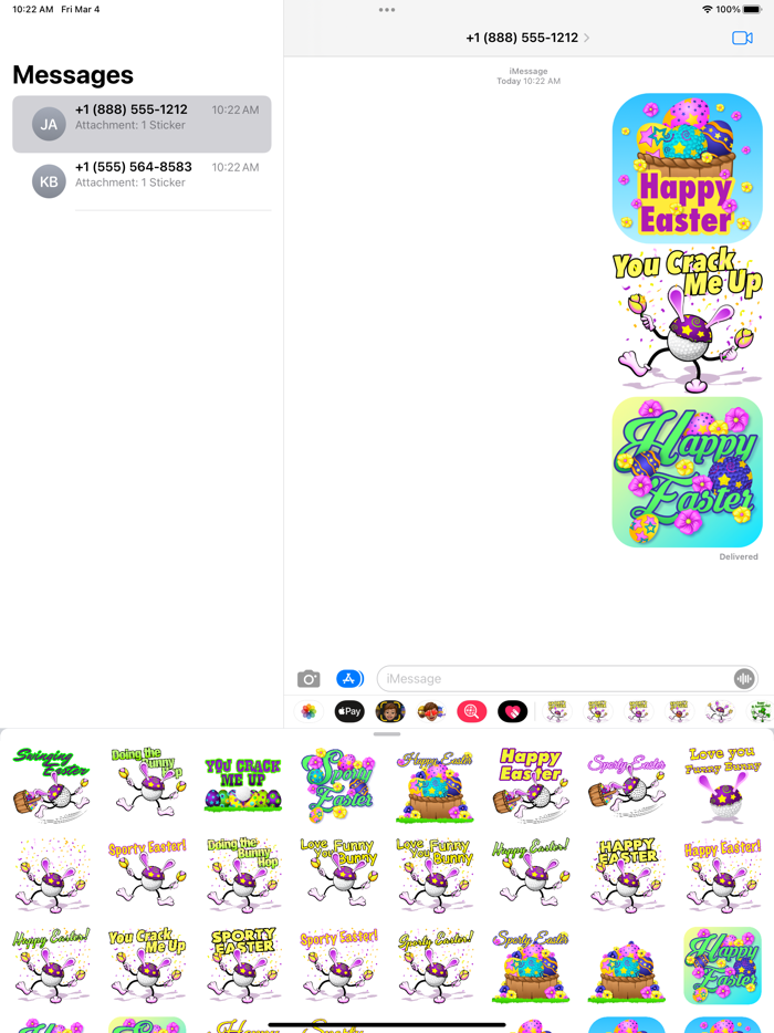 Easter Golf Stickers