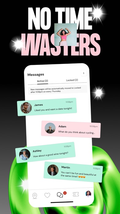 Thursday: Dating app & events Screenshot