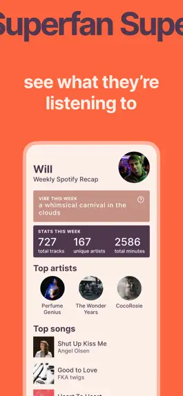 Game screenshot Superfan, the social music app hack