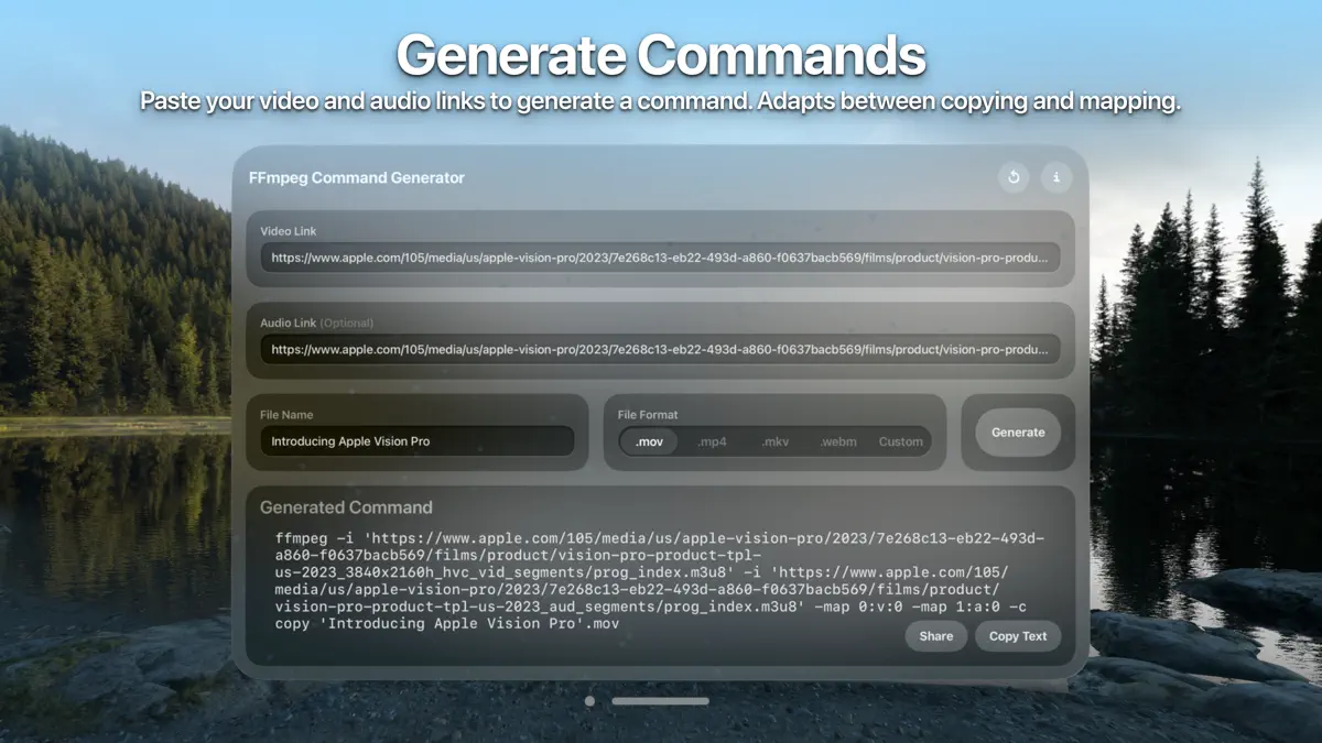 FFmpeg Command Generator screenshot 2