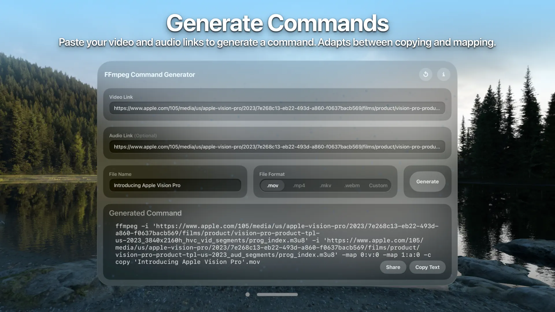 FFmpeg Command Generator screenshot 2