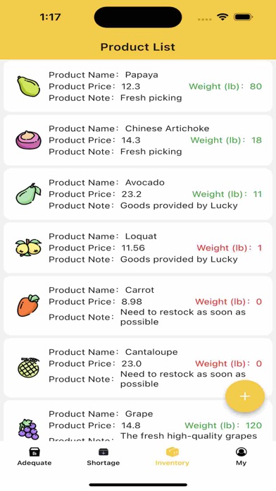 Screenshot #1 pour FruitInventory-Management Tool