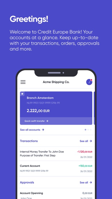 Credit Europe Bank Corporate Screenshot