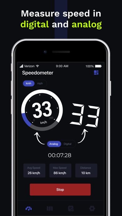 GPS Mph Kph Speedometer Trackのおすすめ画像2