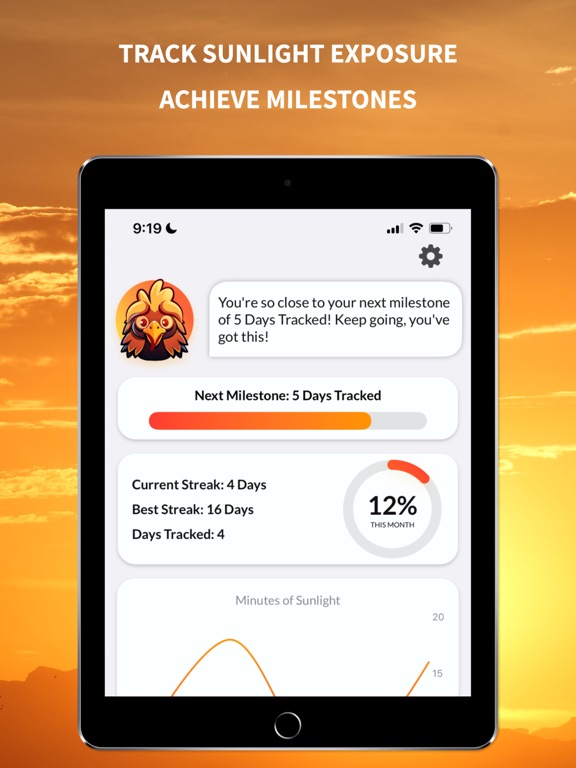 Sunlight Tracking by Riseroo iPad screenshot 1 - Health & Fitness app
