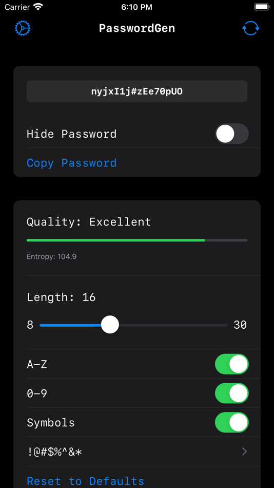 #3. Generate Password: PasswordGen (macOS) بواسطة: BLUE COMET LABS LLC