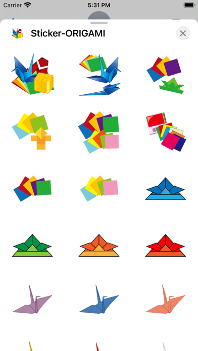 Sticker ORIGAMI Screenshot