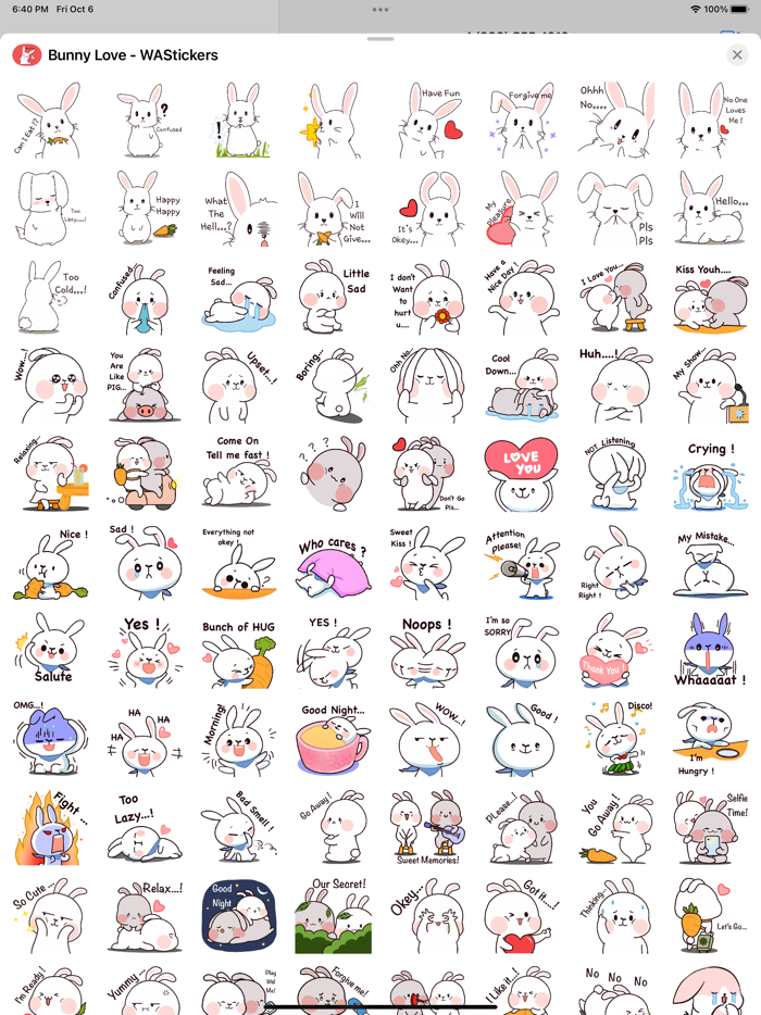 Bunny Love - WAStickers
