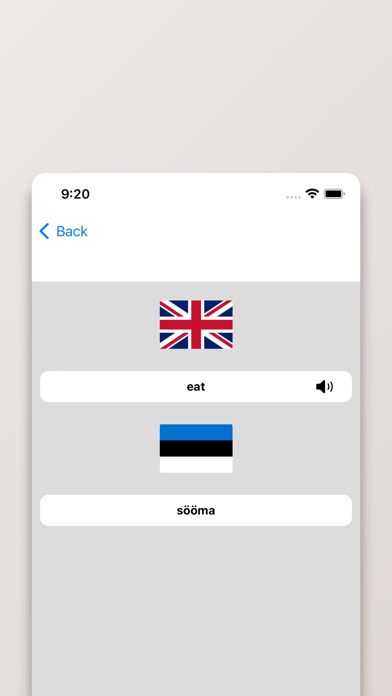 Estonian-English Dictionary Screenshot
