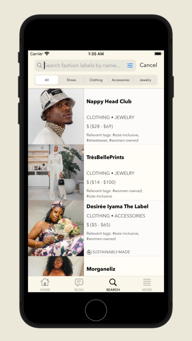 The Black Fashion Finder Screenshot