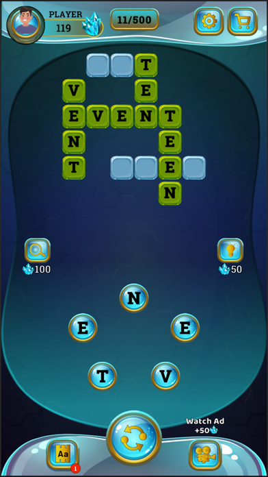 Word Hunter - Crossword Puzzle Screenshot