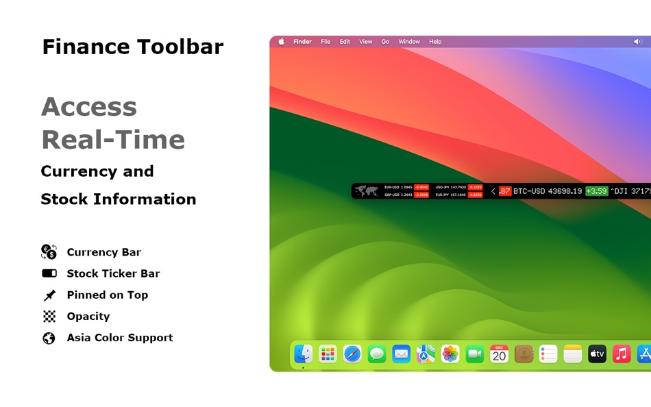 #1. Finance Toolbar - Stock Ticker (macOS) 由: Stefan Van Damme