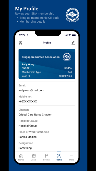 SNA Mobile App Screenshot