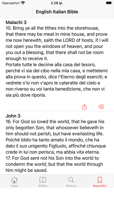 English - Italian Bible Screenshot