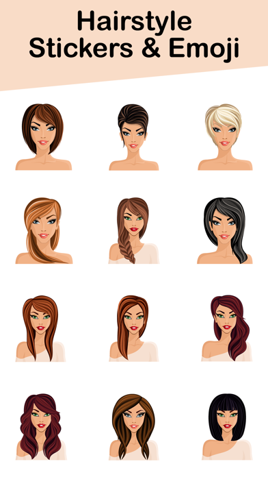 Hairstyle Stickers & Emoji Screenshot